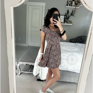 Floral Scoop-Neck Dress